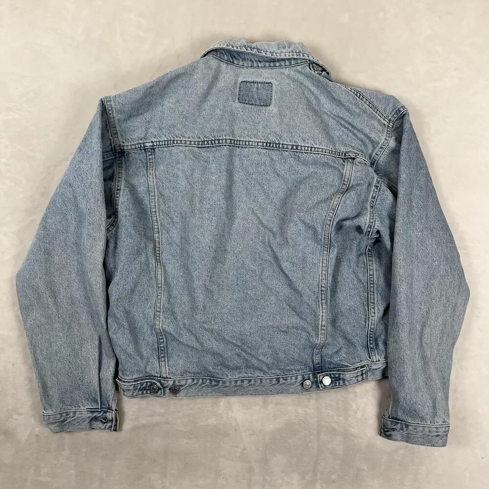 Vintage Gap Denim Jacket Mens XL Blue Faded Trucker USA Made 90s Classic